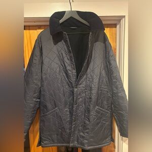 Barbour Men's Quilted Barbour Eynsford Quilted Navy and Fleece Jacket